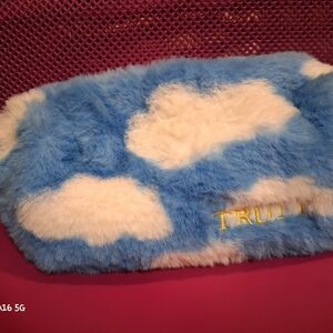 TRULY Blue and White Fluffy Cloud Cosmetic Bag